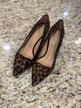 Kurt Geiger Leopard-Print Pointed Toe Flats in Brown and Black